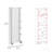 Corner Linen Cabinet, Five External Shelves, Single Door, Four Interior Shelves -White-1218342941