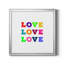 «Love Love Love», art textuel sur toile-588528969-588528971