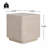 Daphne Outdoor Patio Mgo Side Table, Beige Travertine Finish, Set Of 1