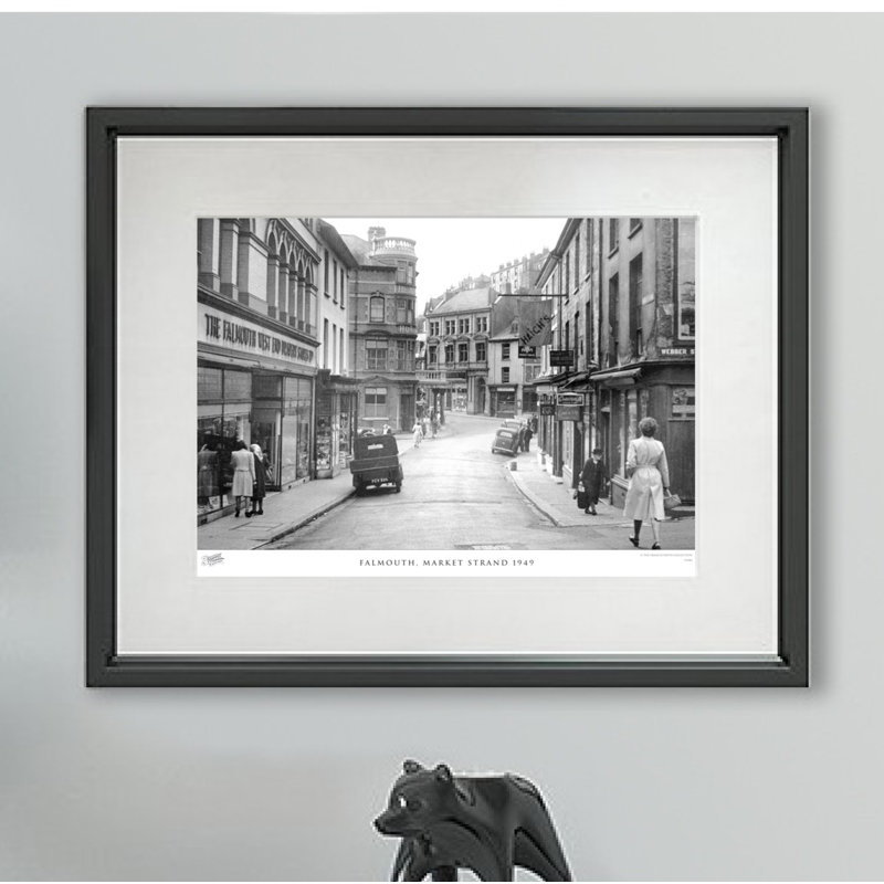 Falmouth, Market Strand 1949 - Single Picture Frame Print, 60cm H x 80cm W x 2.3cm D