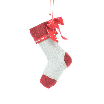 Ornement en forme de noël ivoire/rouge