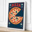 Pizza Under Stars Retro - Wrapped Canvas-406462131-406462152