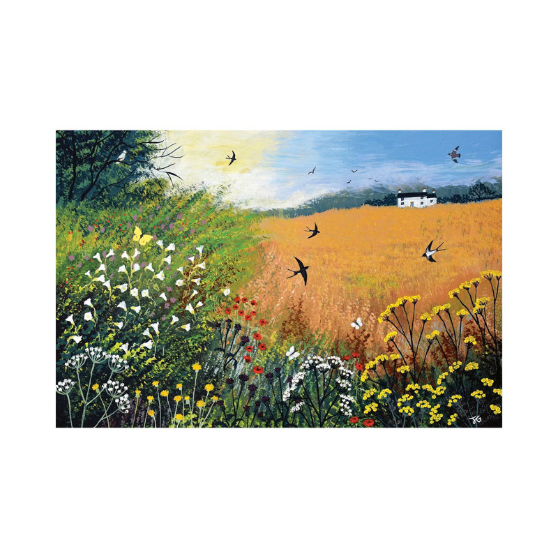 Harvest Swallows - Wrapped Canvas Print, 20.32 cm H x 30.48 cm W