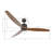 Akmani 60" Rustic Wood Ceiling Fan with Remote Control, Energy Efficient DC Ceiling Fan, Quiet High Airflow Koa Blades-907626192