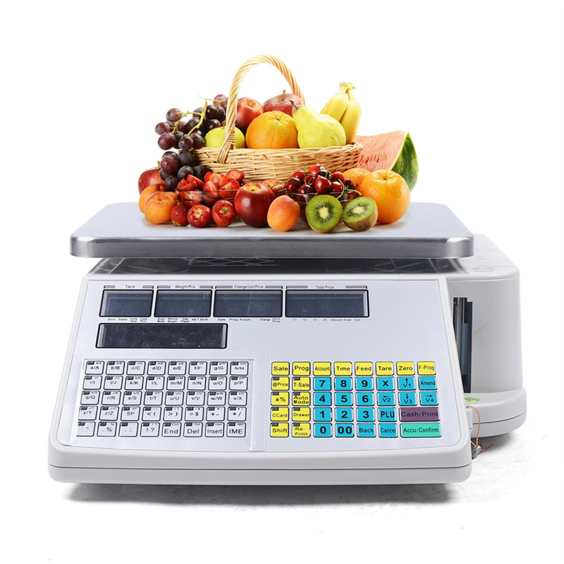 Balance numérique avec imprimante thermique 66Lbs 110V