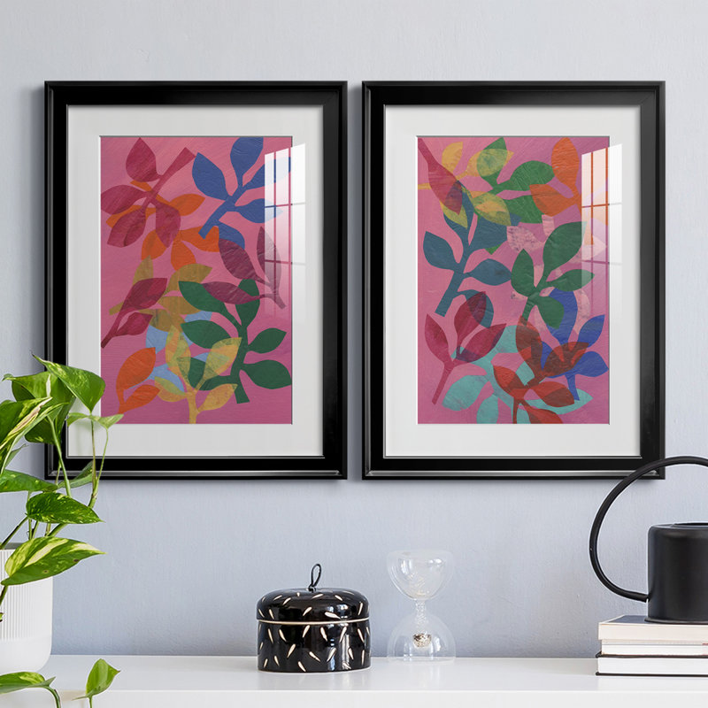 «Vivid Stems III», reproduction encadrée de qualité supérieure - prête à être accrochée, Noir, H 42,5 po x l 61 po x P 1 po