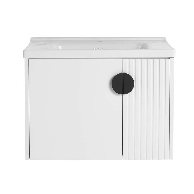 Meuble-lavabo 28 po avec lavabo en céramique, Blanc