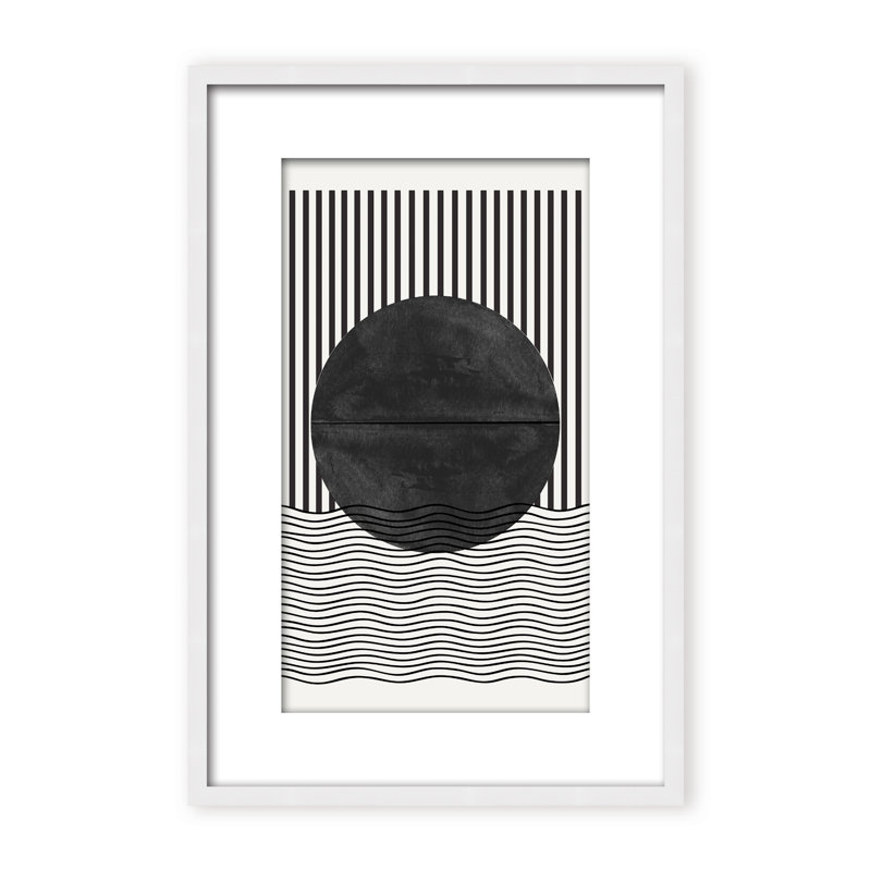 BaB No10. Print by The Miuus Studio, 48" H x 32" W x 1.125" D, Black, Framed Matted Print