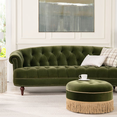 Joannes Velvet Rolled Arm Chesterfield