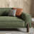 Green Corduroy Standard Sofa-339959403