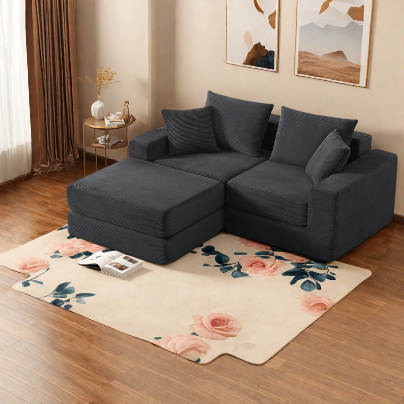 Modular Sofas With Foam, Contemporary Cozy Couch For Living Room