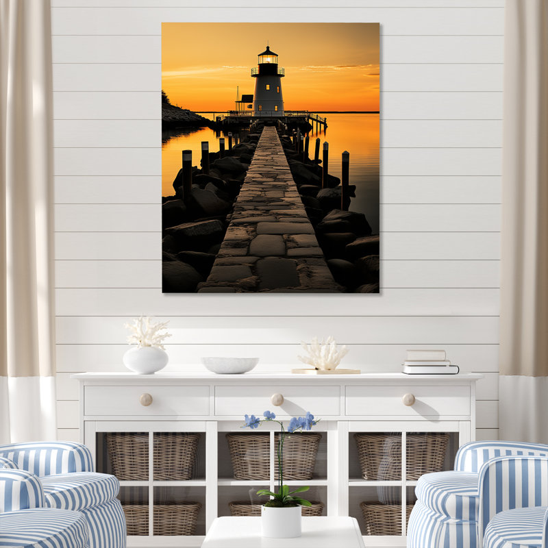 Port Maritime Solace II - Imprimé, H 32 po x l 24 po x P 1 po, Toile tendue