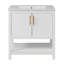 Meuble-lavabo de 30 pouces avec lavabo en céramique et rangement polyvalent