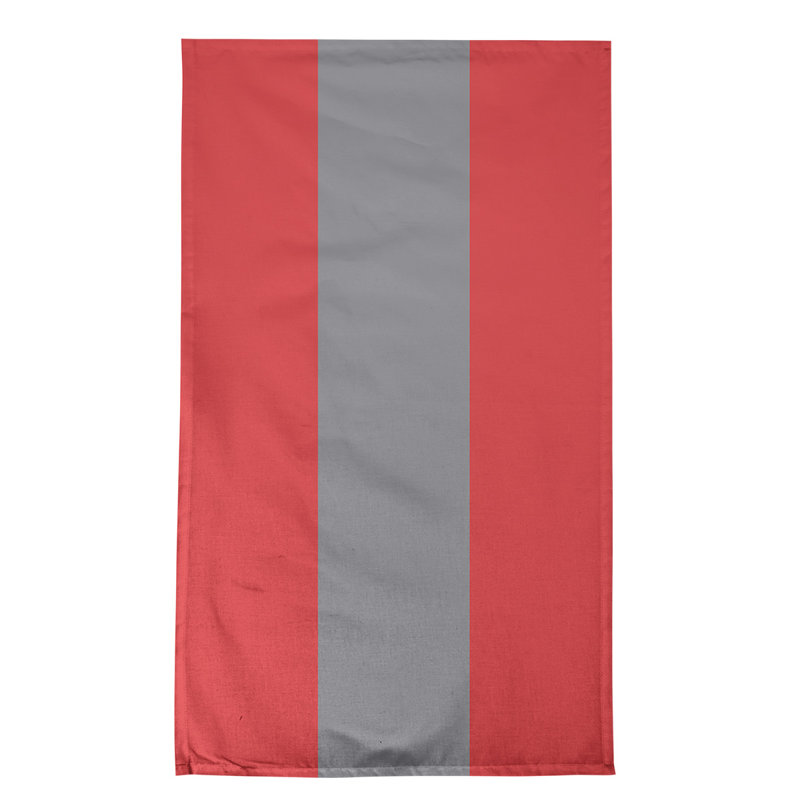 Serviette de thé hockey Anaheim, Rouge / gris mat / rouge, Sergé de coton