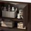 Meuble-lavabo moderne de 36 po avec lavabo rectangulaire en céramique, armoire de salle de bain avec grand espace de rangement et portes à fermeture en douceur à 45 degrés, 1 tablette ouverte en bas-115688254