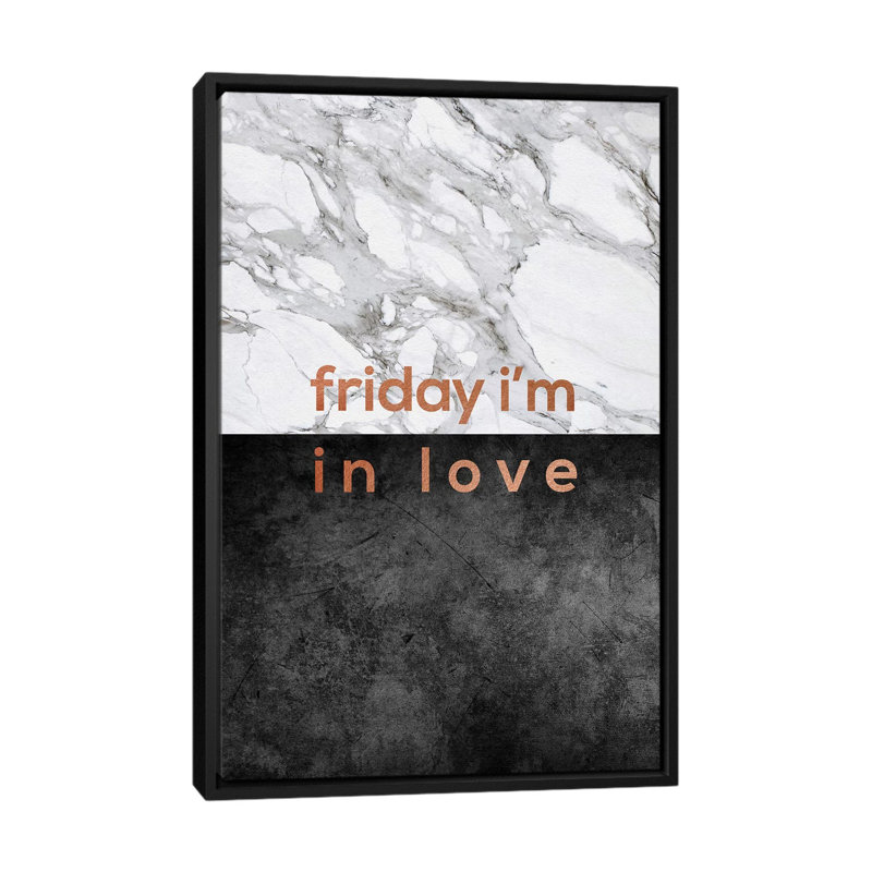 «I'm I'm Love», impression sur toile, H 26 po x l 18 po x P 1,5 po, Toile avec cadre noir, Pas de tapis