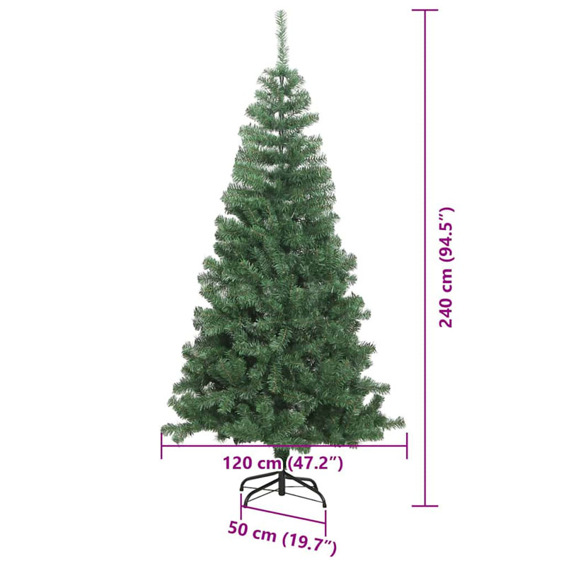 Christmas Tree with 300 LEDs with Stand PVC, Black