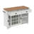 48" White Free-standing Kitchen Island