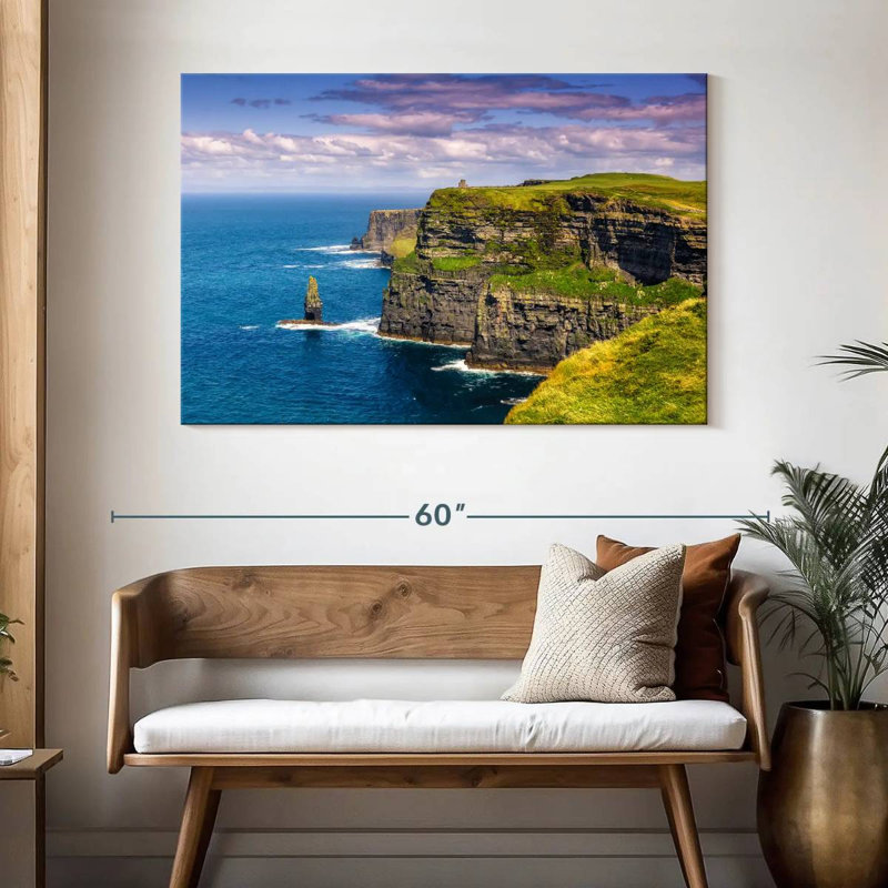 Bord de mer des falaises de Moher, H 32 po x l 48 po