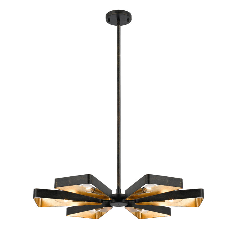 Lustre sphérique spoutnik 6 lumières Culp, 47" H x 27,5" lx 27,5" d
