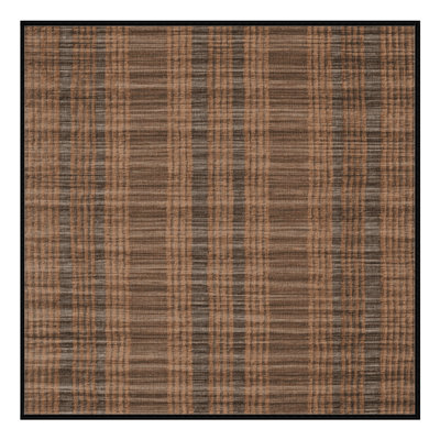 Machine Washable Checkered Brown Area Rug