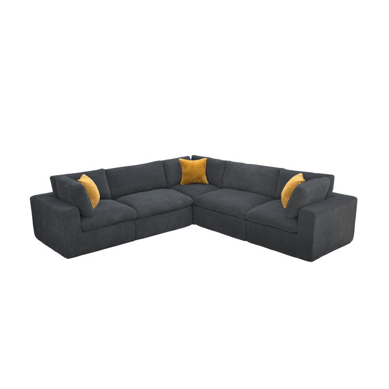 Canapé modulaire Matxvildore, Gris foncé