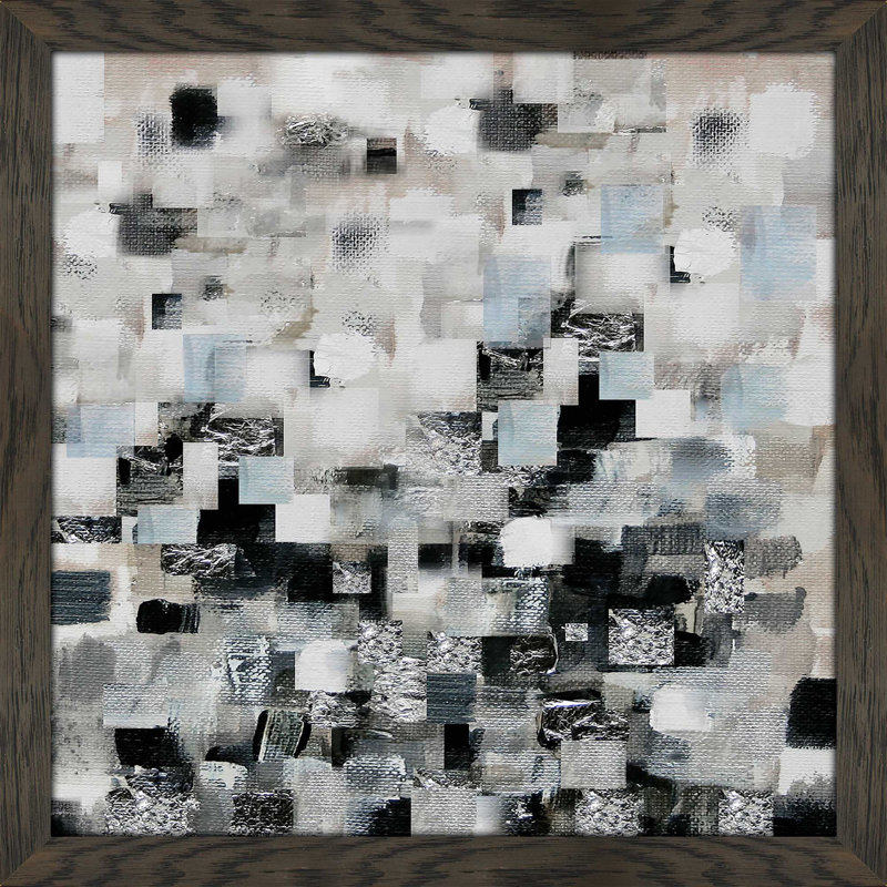 " Reflections " by Susan Jill, 25.5" H x 25.5" W x 1" D, Chocolate Distressed Framed