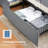 Upholstered Metal Storage Bed-1612474737