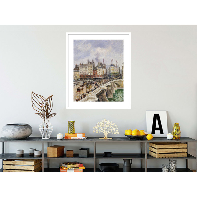 «Le Pont-Neuf» par Camille Pissarro, impression giclée sur cadre, H 15,64 po x l 13,75 po