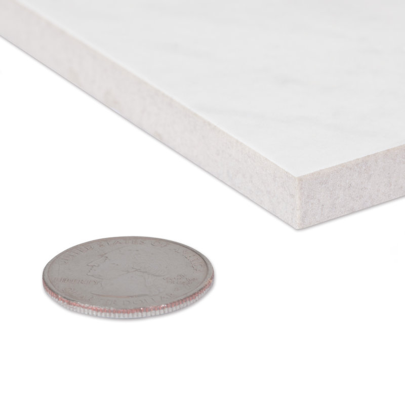 Reve 23-1/2 in. x 23-1/2 in. Porcelain Floor and Wall Tile, White/Gray