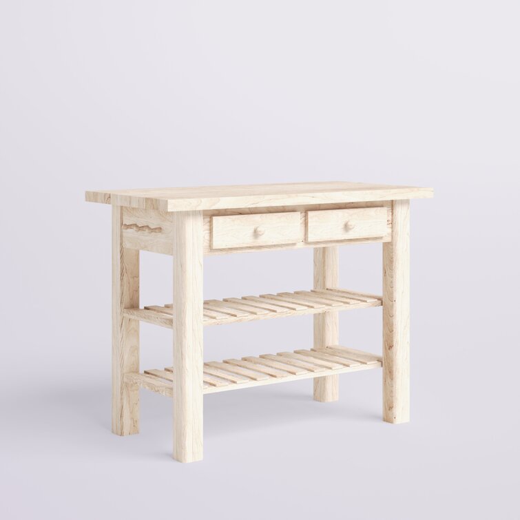 Supranowitz Kitchen Island with Butcher Block Top