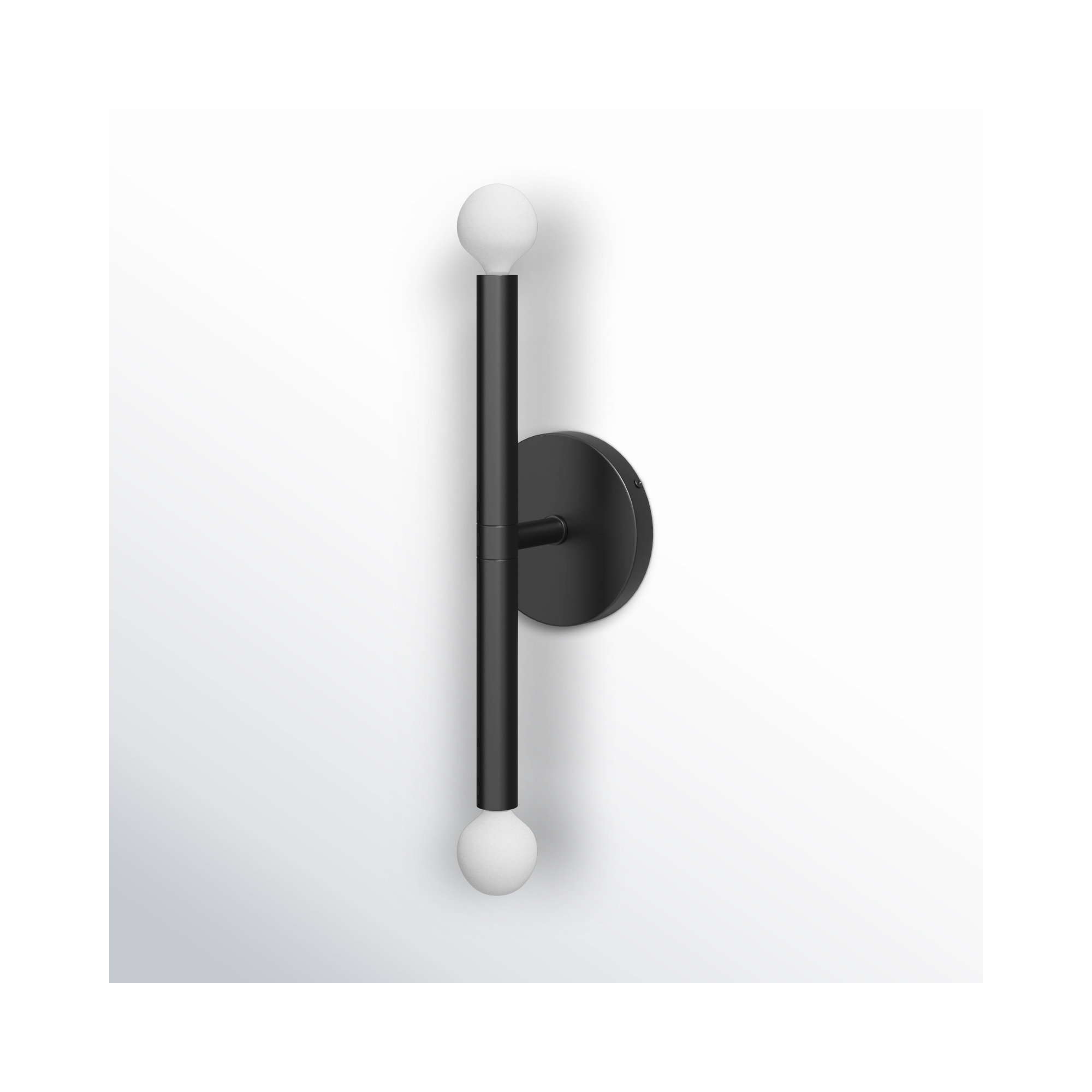 Jamir 2-Light Steel Dimmable Wallchiere , Black