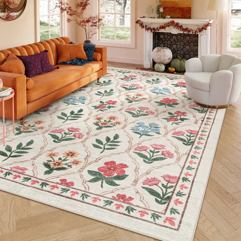 Tapis décoratif antidérapant marocain, Rectangulaire 8 pi x 10 pi