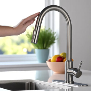 Robinet de cuisine à poignée simple rétractable