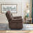 Intars 39.8" Wide Classic and Overstuffed Top Faux Leather Power Standard Recliner with USB Port-855845297