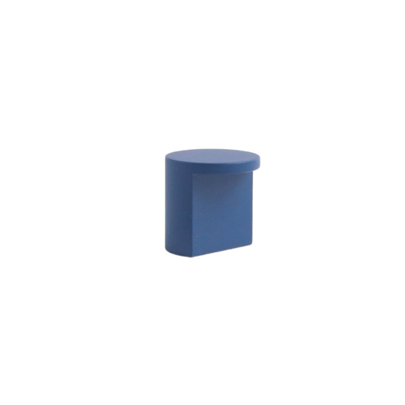 ROUS Hardware Mid-Century Modern Cutout Knob with Sleek Aluminum Design | 1 Count, Polo (Navy Blue)