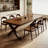 Solid wood rectangular dining table-176882273