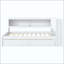 Lit de jour en bois avec tablettes de rangement, USB, DEL et 2 tiroirs-2048610236