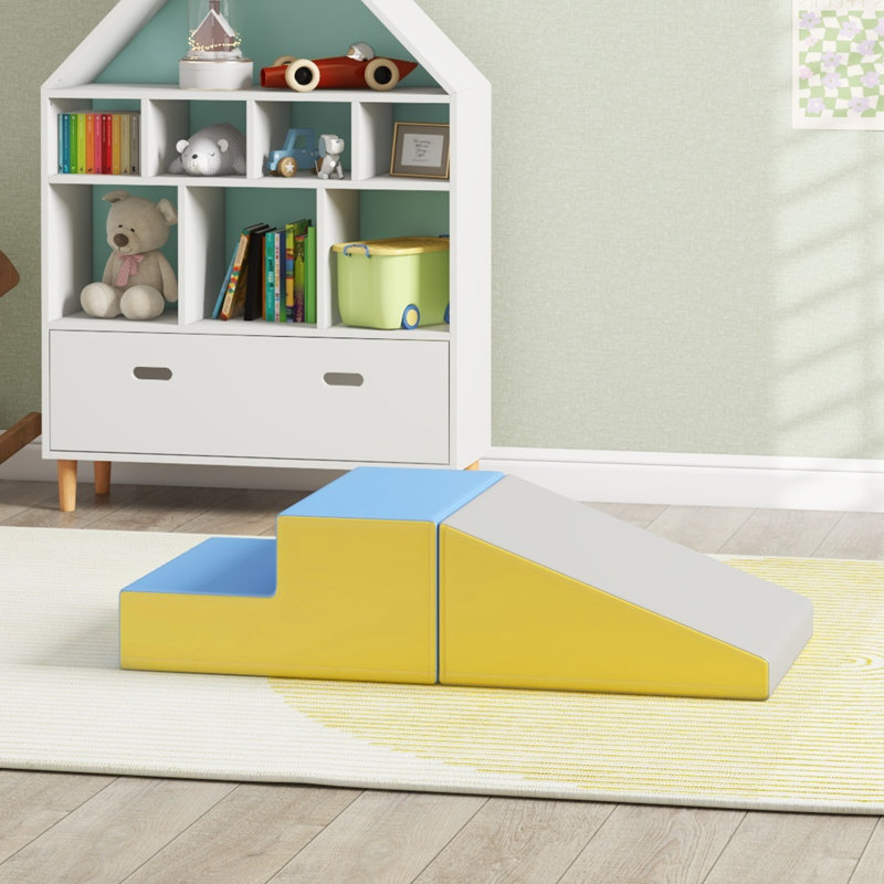 Freeport Park 50cm W Plastic Climbing Blocks, Grey/Yellow/Blue