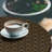 East Urban Home Scallop Fitted Round Tablecloth Diameter Caramel Charcoal Grey