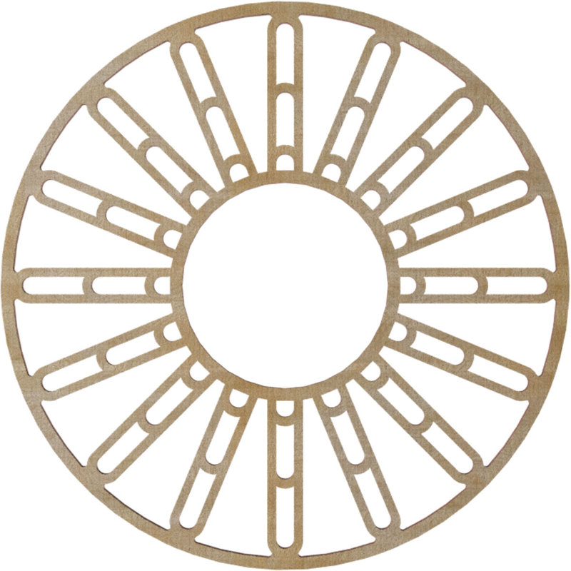 Médaillon de plafond 18 po x 18 po x 6 1/2 po x P 3/8 po Hale, Hickory, H 18 po x l 18 po x P 0,38 po
