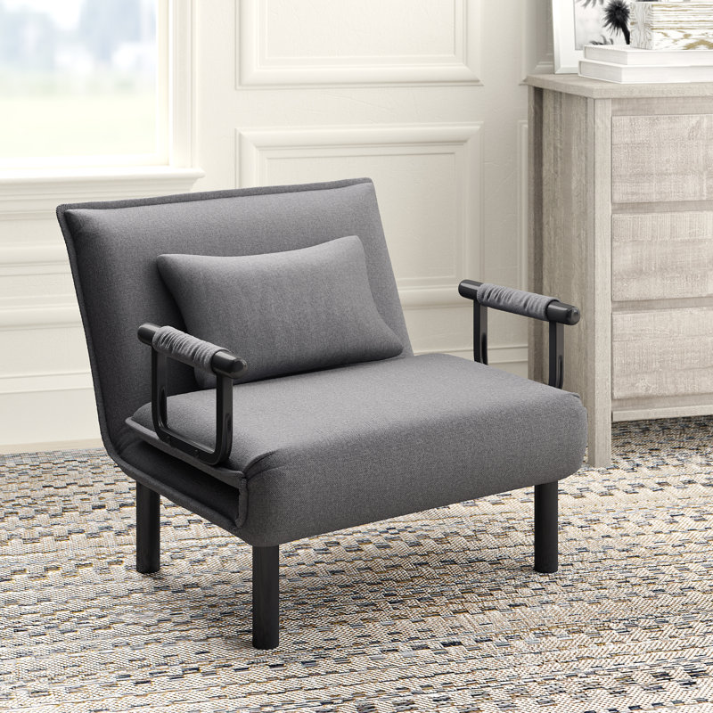 Kono Linen Teen Convertible Chair, Gray