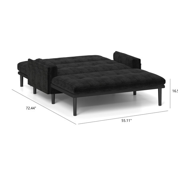 Latitude Run® Convertible Velvet , Multiform Corduroy Furniture ...