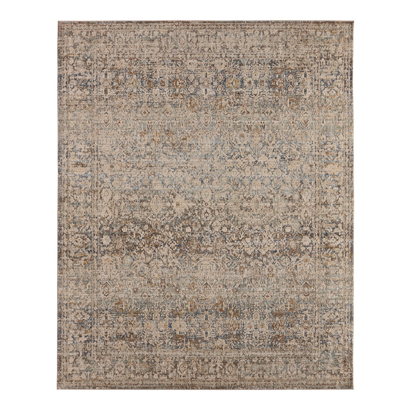 Jaipur Living Caelena Powerloomed Traditional Gray Area Rug (9'6inX13'6in), Rectangle 4' x 6'