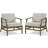 Clinkscales Solid Wood Teak Outdoor Lounge Chair With Cushion And Arms-114983513-114983510