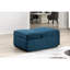 Chaise convertible en tissu bleu avec siège coulissant et rembourrage en mousse pour un espace de vie moderne avec rangement réglable-243477675