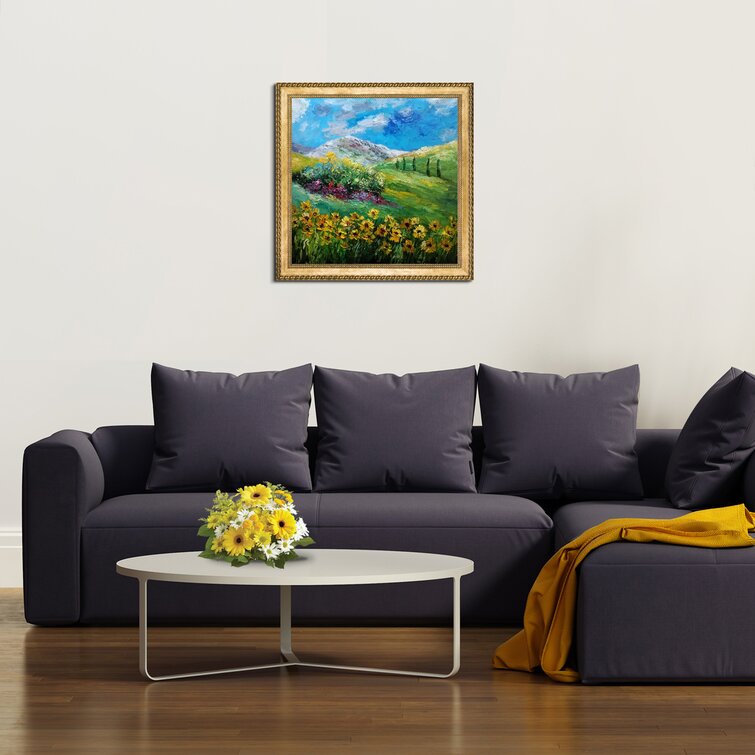 Tori Home Sunflowers Framed On Canvas by Pol Ledent | Wayfair