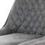 Chaise capitonnée 2 pièces Corrigan Studio® en similicuir rétro gris avec pieds en métal noir