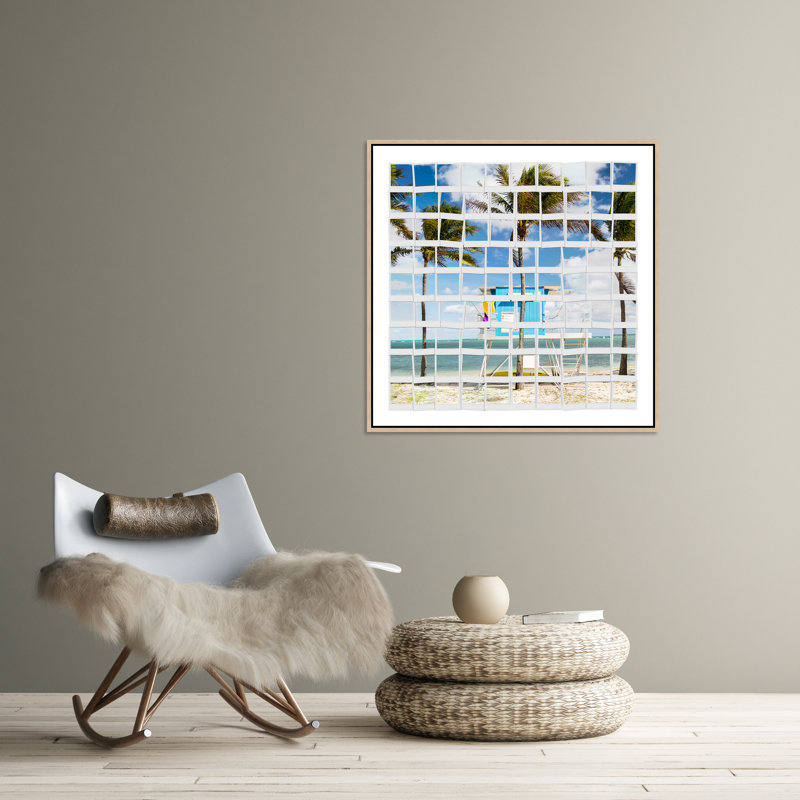 Lifeguard Stand VII Print by Adam Mowery, 25.75" H x 25.75" W, Glass Coat