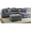 3 pièces Canapé modulaire gris et gris